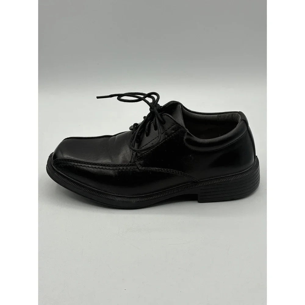 Deer Stags Boys Black Dress Shoes Square Toe Lace Up Oxford Formal Size 2.5 M